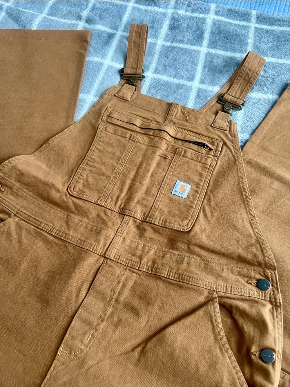 Carhartt Overalls Large Short Ashland Bib Overall Loose Fit Women's